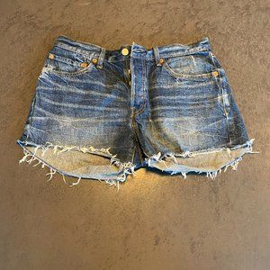 Levis 501 Cut Off Button Fly Shorts 30
